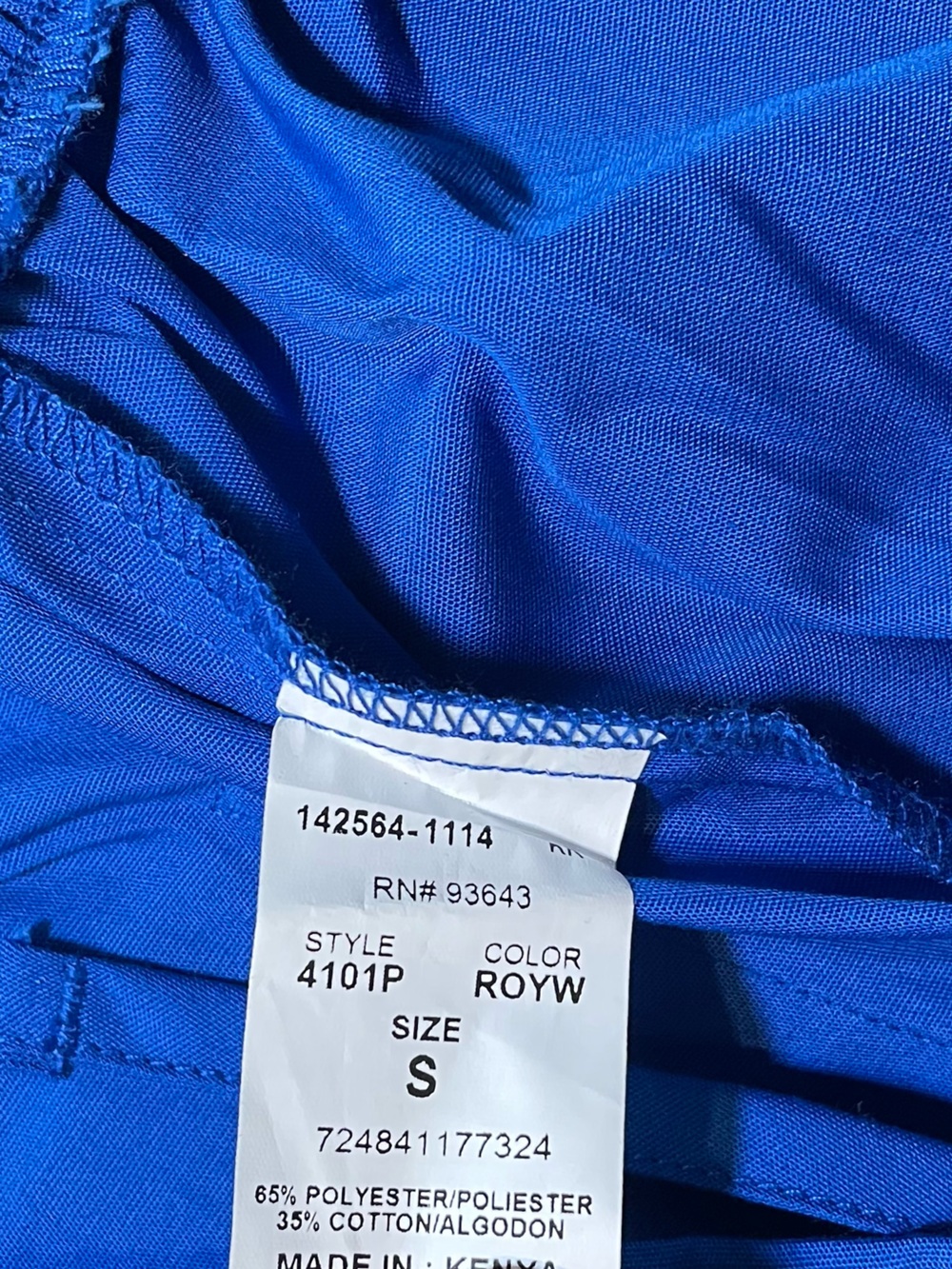 Cherokee Workwear Royal Blue‎ Scrub Pants Small Petite - Picture 3 of 5